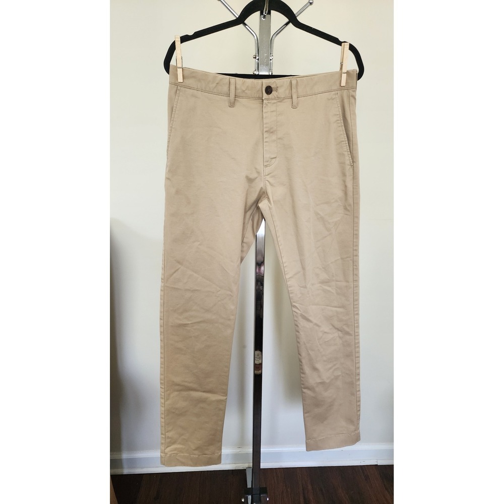 J.Crew Flex Slim Fit Chino Pants Khaki Beige Men 31x32 Stretch Casual Flat Front